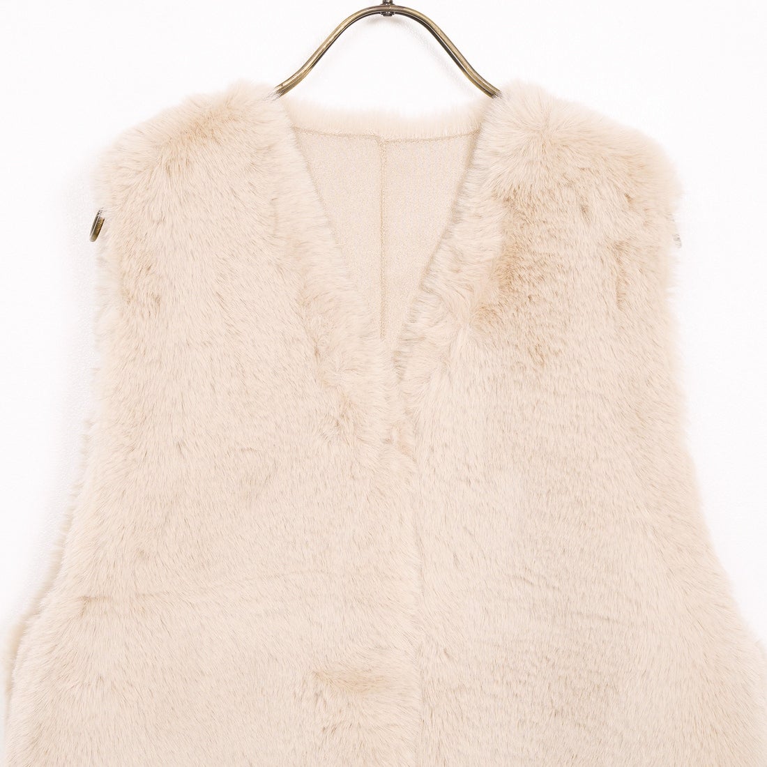 Jeans Factory Clothes [ジーンズファクトリークローズ] エコファーベスト [330021] 153 ﾍﾞｰｼﾞｭ