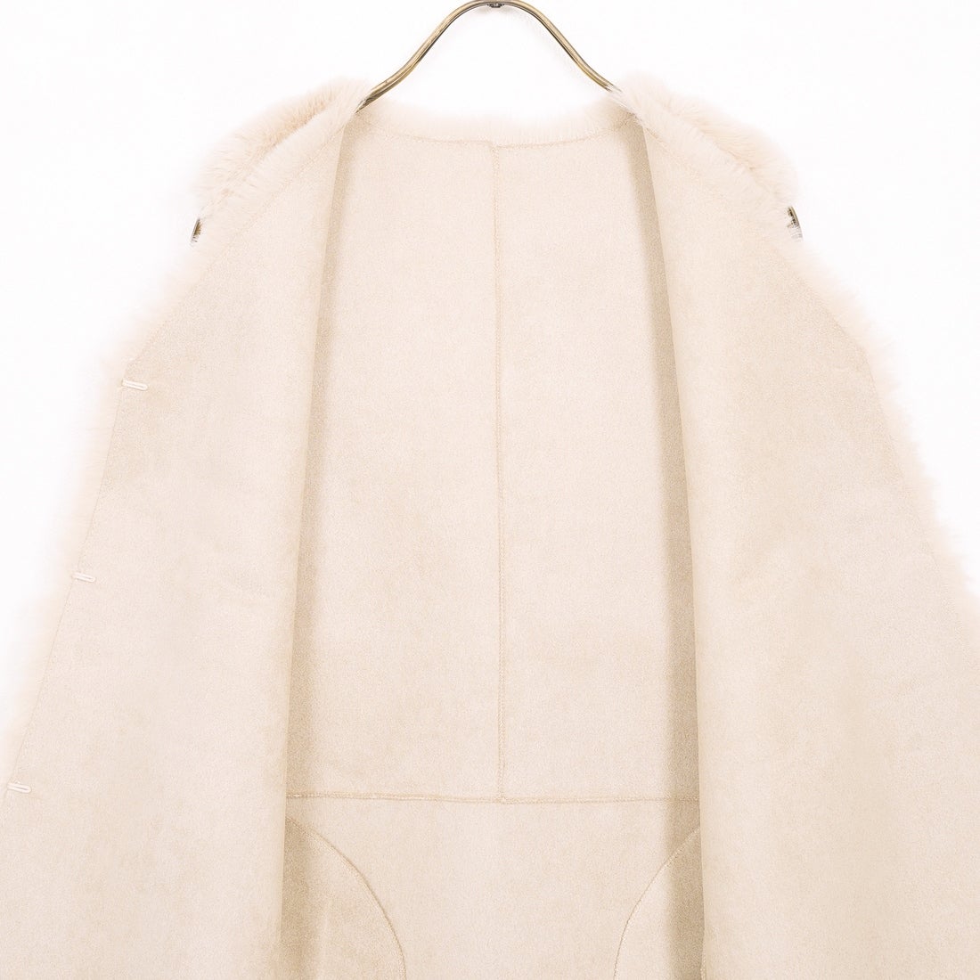 Jeans Factory Clothes [ジーンズファクトリークローズ] エコファーベスト [330021] 153 ﾍﾞｰｼﾞｭ