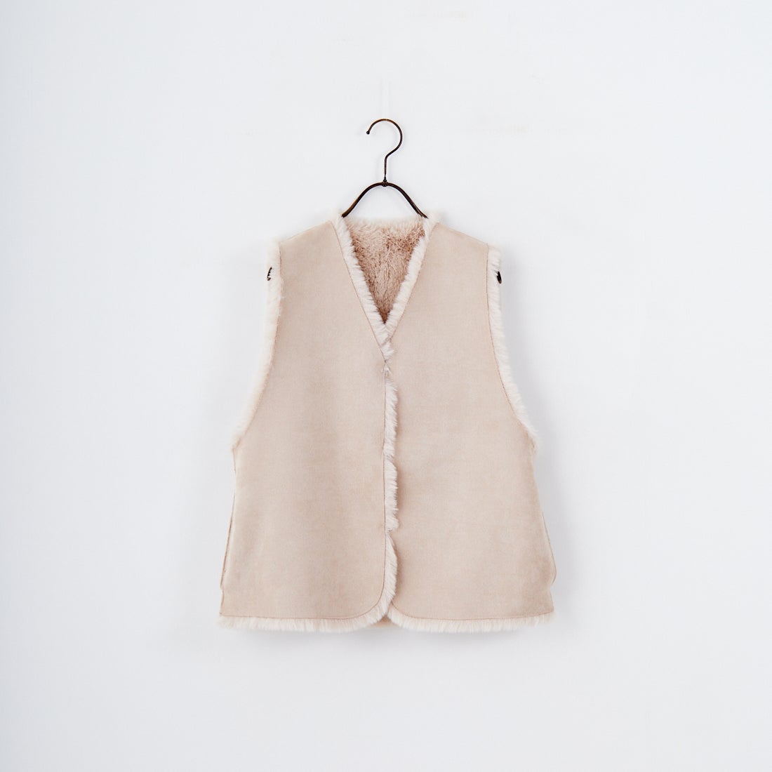 Jeans Factory Clothes [ジーンズファクトリークローズ] エコファーベスト [330021] 153 ﾍﾞｰｼﾞｭ