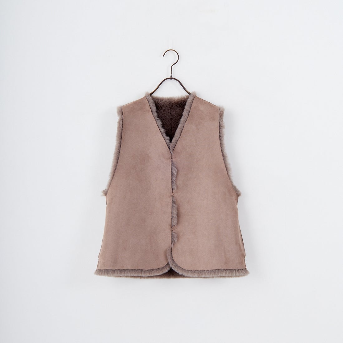 Jeans Factory Clothes [ジーンズファクトリークローズ] エコファーベスト [330021] 116 ｸﾞﾚｰｼﾞ