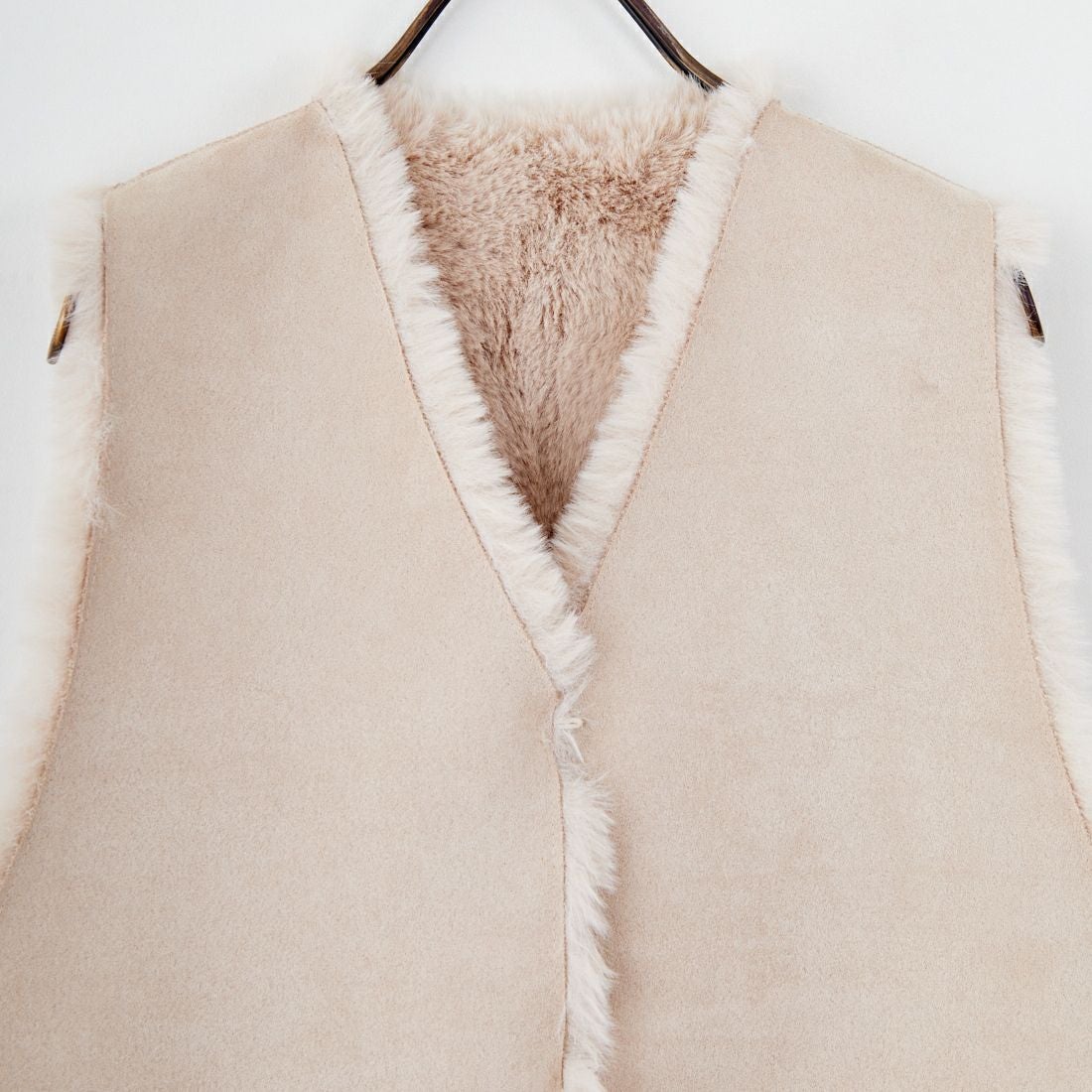 Jeans Factory Clothes [ジーンズファクトリークローズ] エコファーベスト [330021] 153 ﾍﾞｰｼﾞｭ