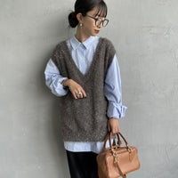 08 CHARCOA&&モデル身長：150cm 着用サイズ：F&&