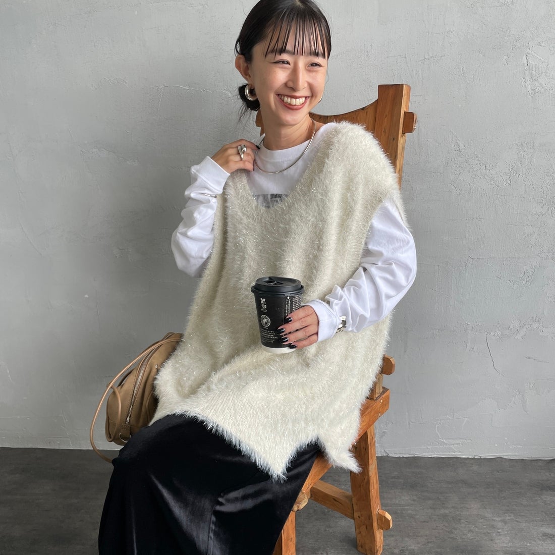 21 IVORY&&モデル身長：150cm 着用サイズ：F&&