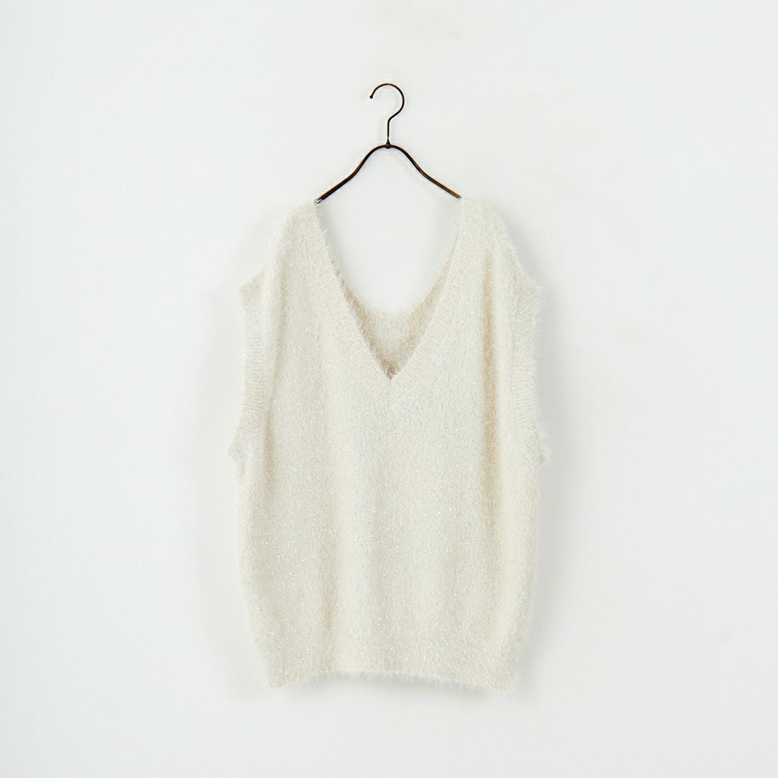 nenom [ネノム] 2WAYラメシャギーニットベスト [NE25131032] 21 IVORY