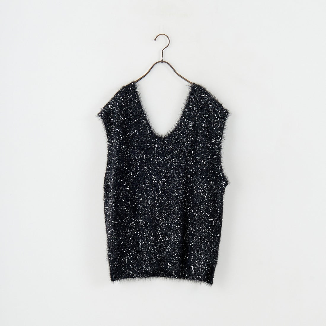 nenom [ネノム] 2WAYラメシャギーニットベスト [NE25131032] 09 BLACK