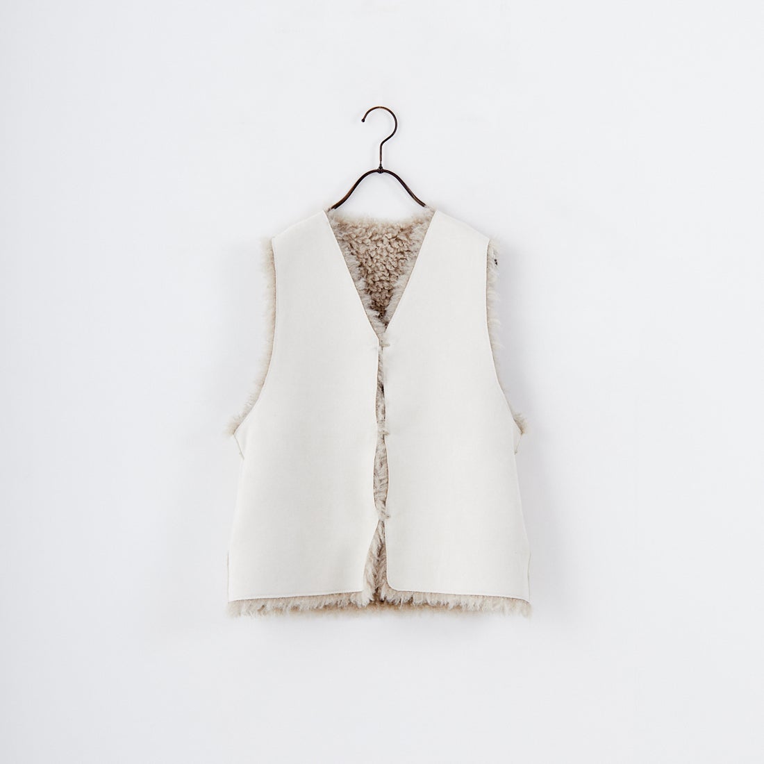 Jeans Factory Clothes [ジーンズファクトリークローズ] プードルファーベスト [330025] 153 ﾍﾞｰｼﾞｭ