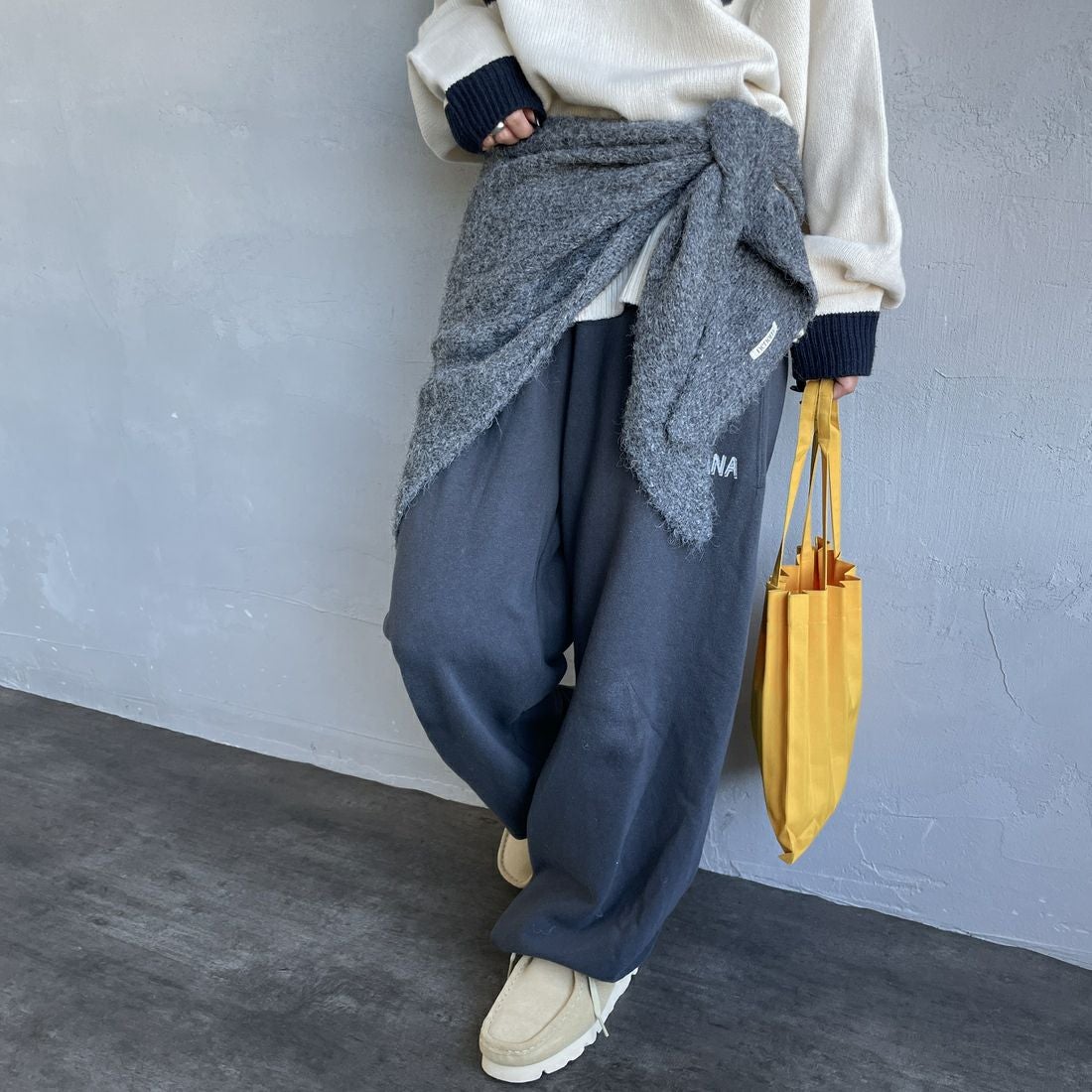 nenom [ネノム] マルチWAYニットスカーフ [NE25131031] 08 CHARCOA