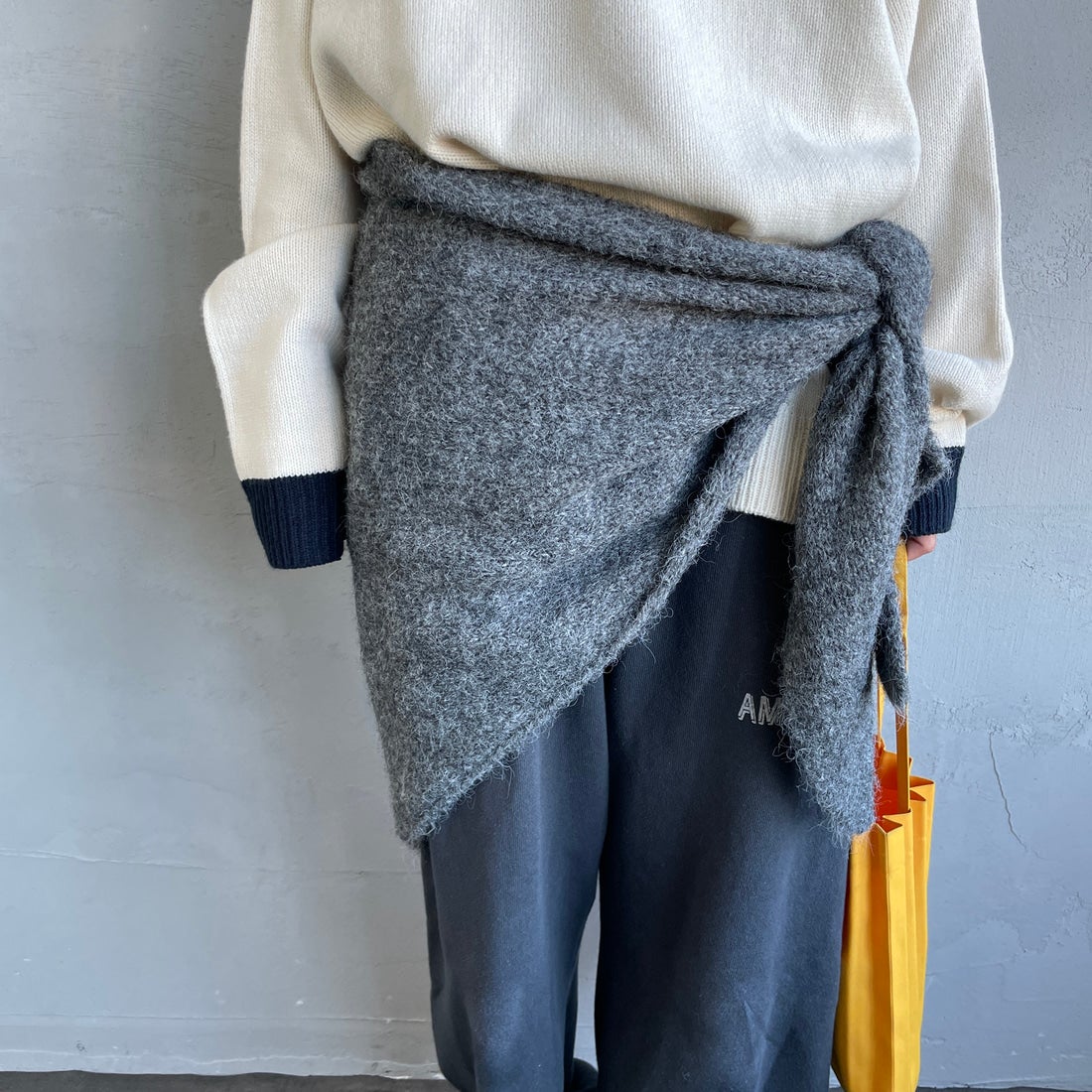 nenom [ネノム] マルチWAYニットスカーフ [NE25131031] 08 CHARCOA