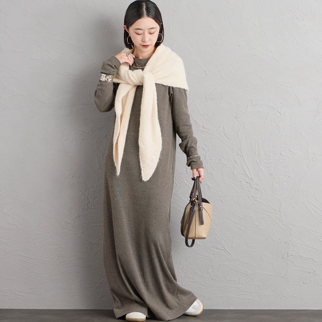 nenom [ネノム] マルチWAYニットスカーフ [NE25131031] 21 IVORY