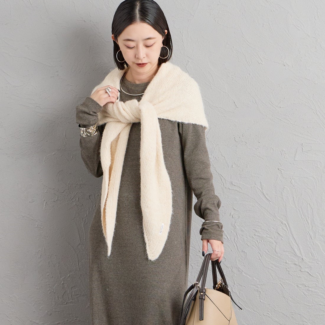 nenom [ネノム] マルチWAYニットスカーフ [NE25131031] 21 IVORY