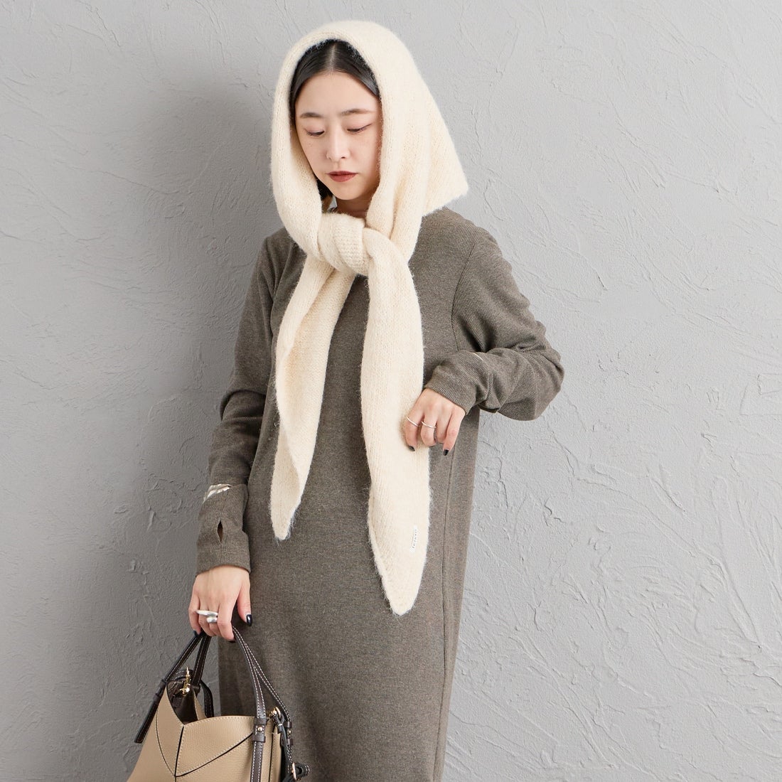 nenom [ネノム] マルチWAYニットスカーフ [NE25131031] 21 IVORY