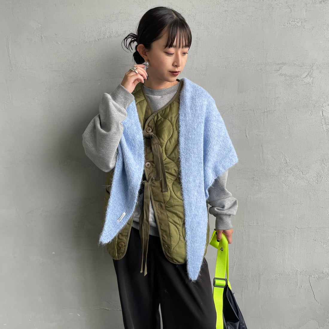 nenom [ネノム] マルチWAYニットスカーフ [NE25131031] 10 SAX