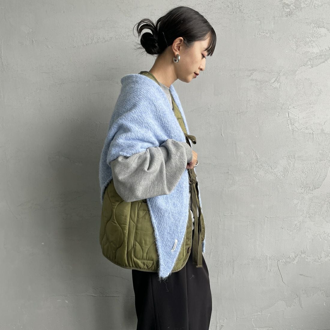 nenom [ネノム] マルチWAYニットスカーフ [NE25131031] 10 SAX