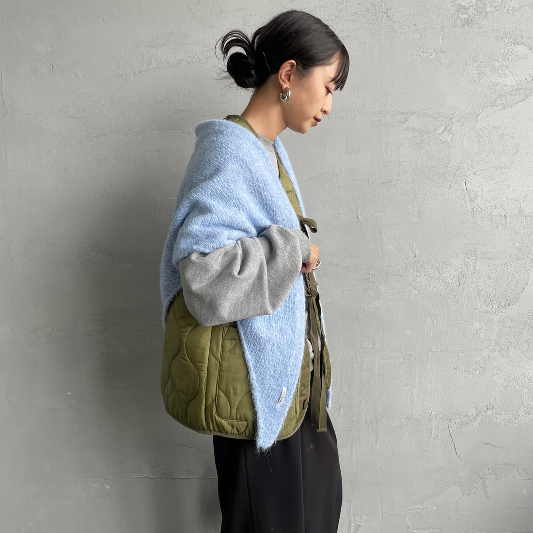 nenom [ネノム] マルチWAYニットスカーフ [NE25131031] 10 SAX