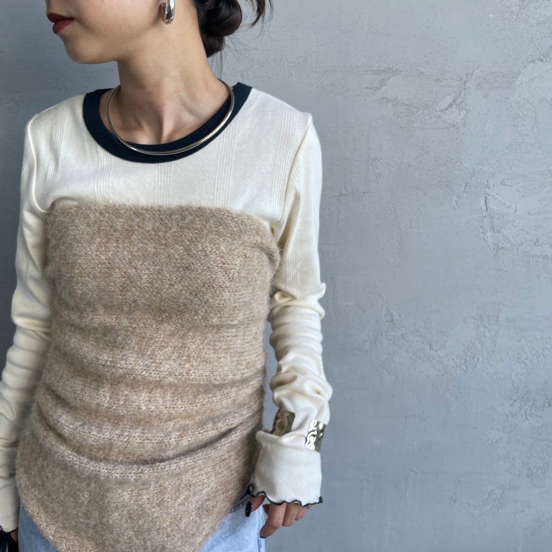 nenom [ネノム] マルチWAYニットスカーフ [NE25131031] 22 BEIGE