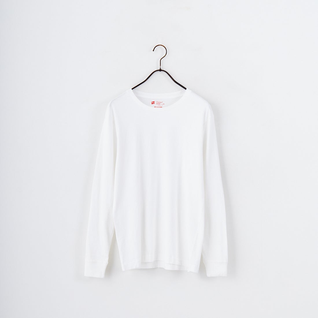 Hanes [ヘインズ] 2P ジャパンフィット クルーネックロングスリーブTシャツ [H5440] 998 ｱｿｰﾄ