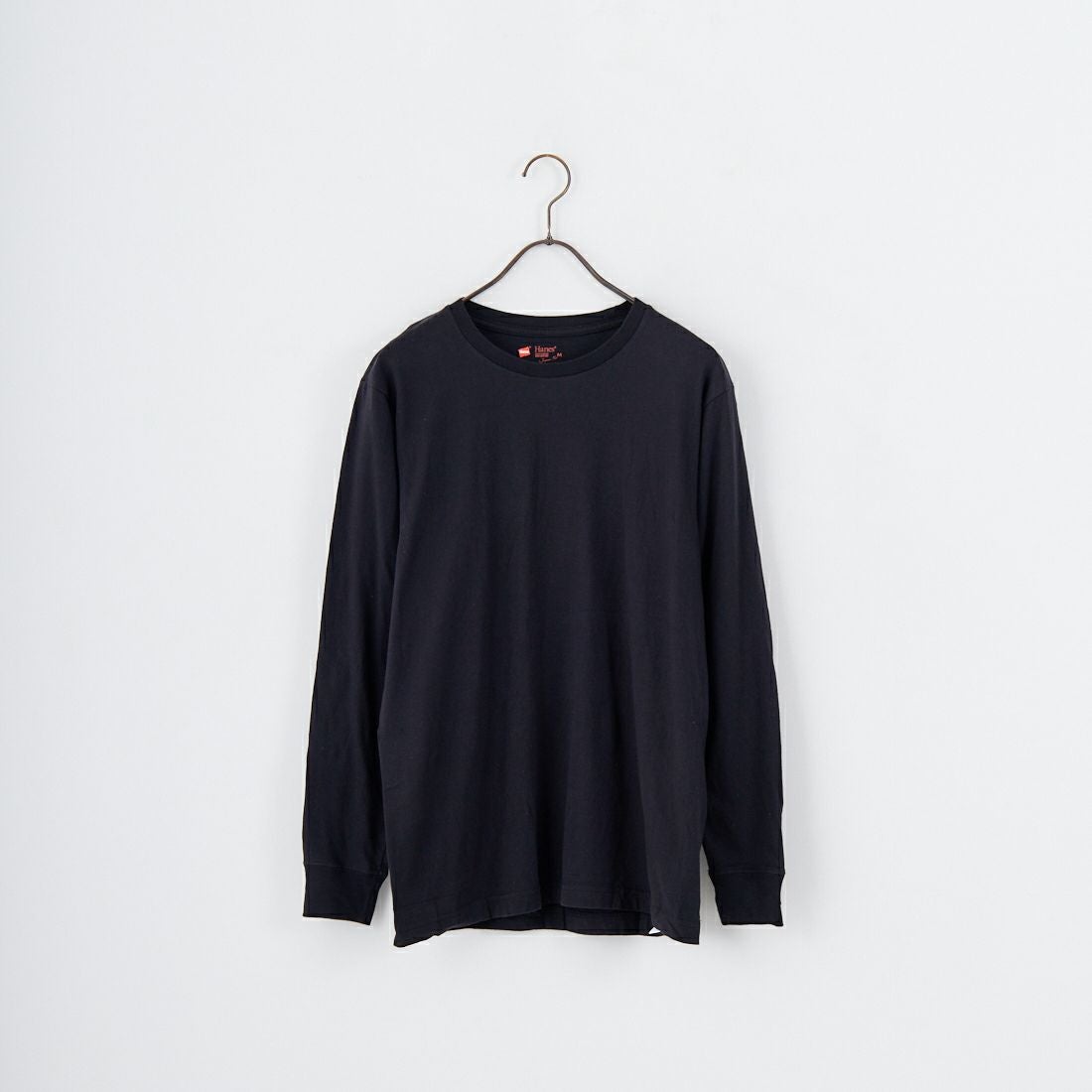 Hanes [ヘインズ] 2P ジャパンフィット クルーネックロングスリーブTシャツ [H5440] 998 ｱｿｰﾄ