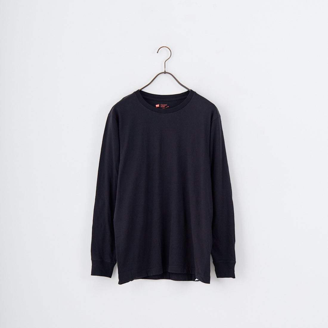 Hanes [ヘインズ] 2P ジャパンフィット クルーネックロングスリーブTシャツ [H5440] 998 ｱｿｰﾄ