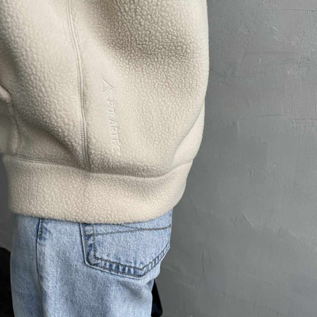 DANTON [ダントン] サーマルプロ ジップベスト [DT-C0471POL] IVORY &&モデル身長：150cm 着用サイズ：36&&