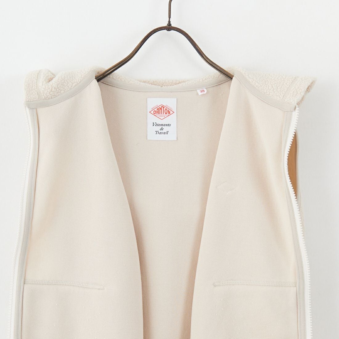 DANTON [ダントン] サーマルプロ ジップベスト [DT-C0471POL] IVORY