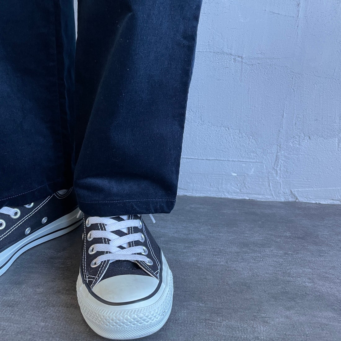 DANTON [ダントン] ストレッチコーデュロイ イージーパンツ [JD-2540SRC] DK.BLUE &&モデル身長：158cm 着用サイズ：36&&