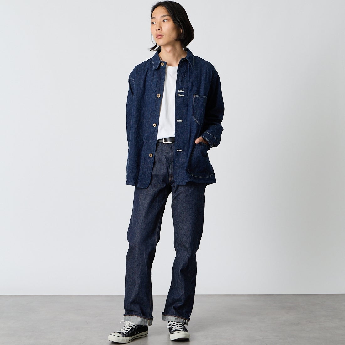 orSlow [オアスロウ] 66モデル スタンダードデニムパンツ [01-1056] 81 ONE WAS &&モデル身長：175cm 着用サイズ：2&&