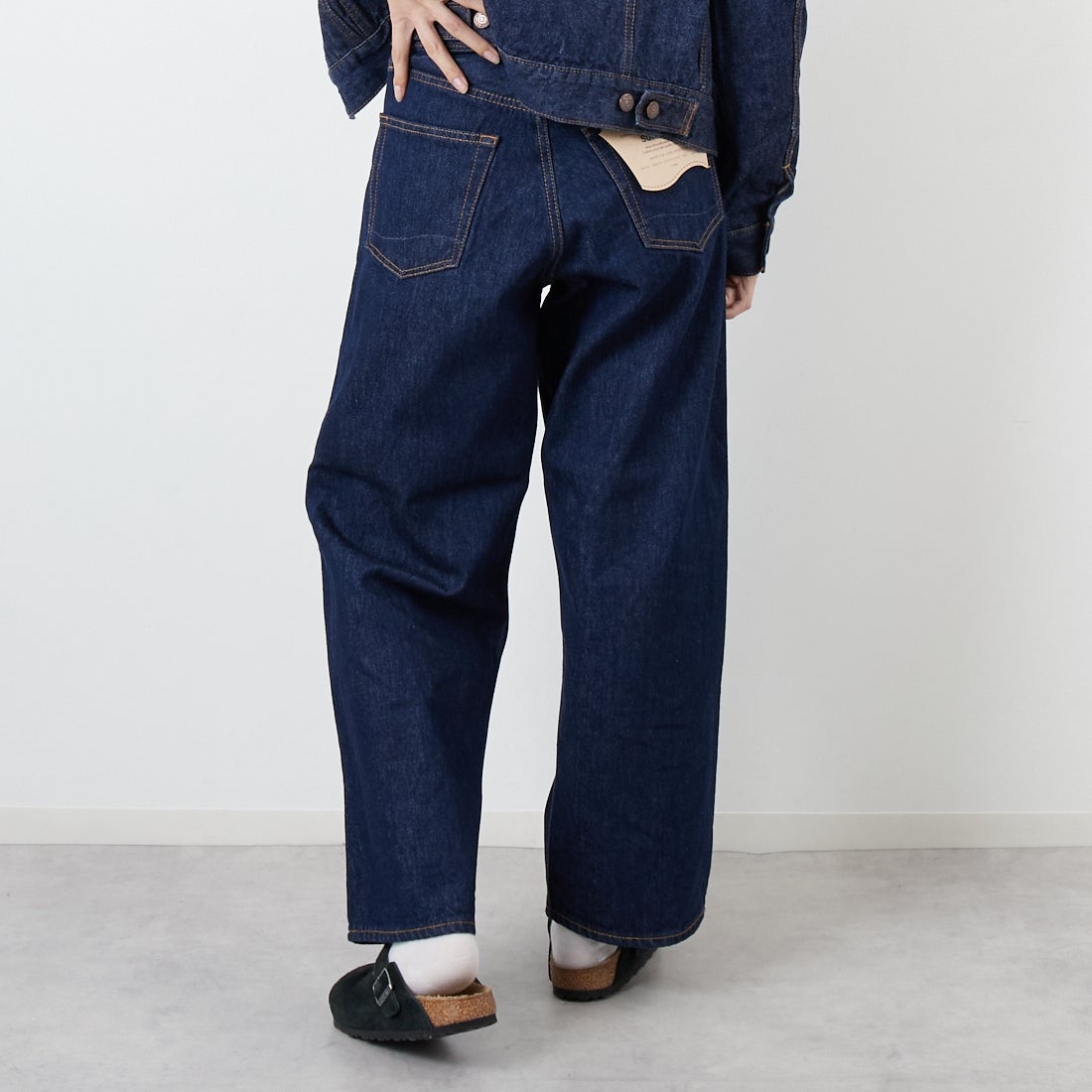 orSlow [オアスロウ] スーパーダッドデニムパンツ [01-1100W] 81 ONEWASH &&モデル身長：162cm 着用サイズ：00&&