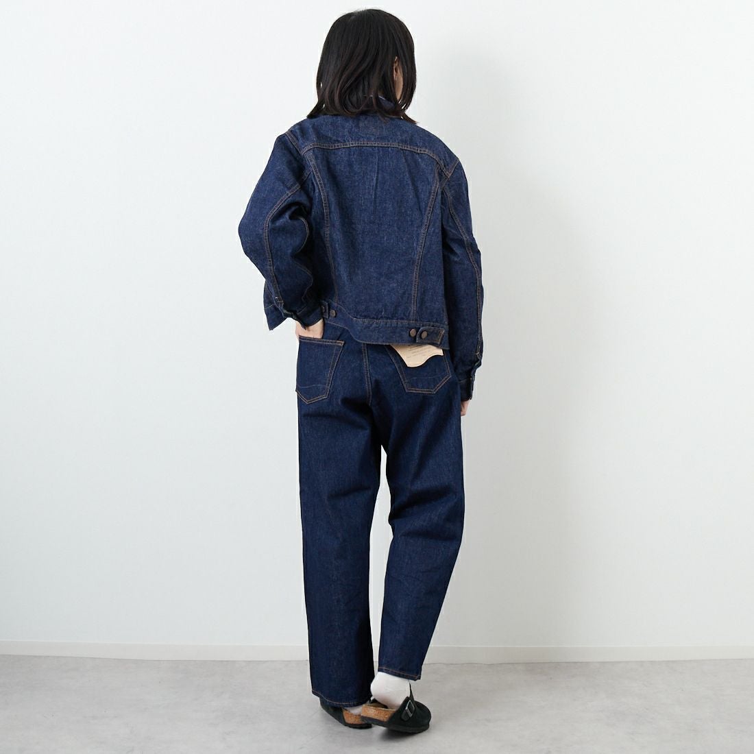 orSlow [オアスロウ] スーパーダッドデニムパンツ [01-1100W] 81 ONEWASH &&モデル身長：162cm 着用サイズ：00&&