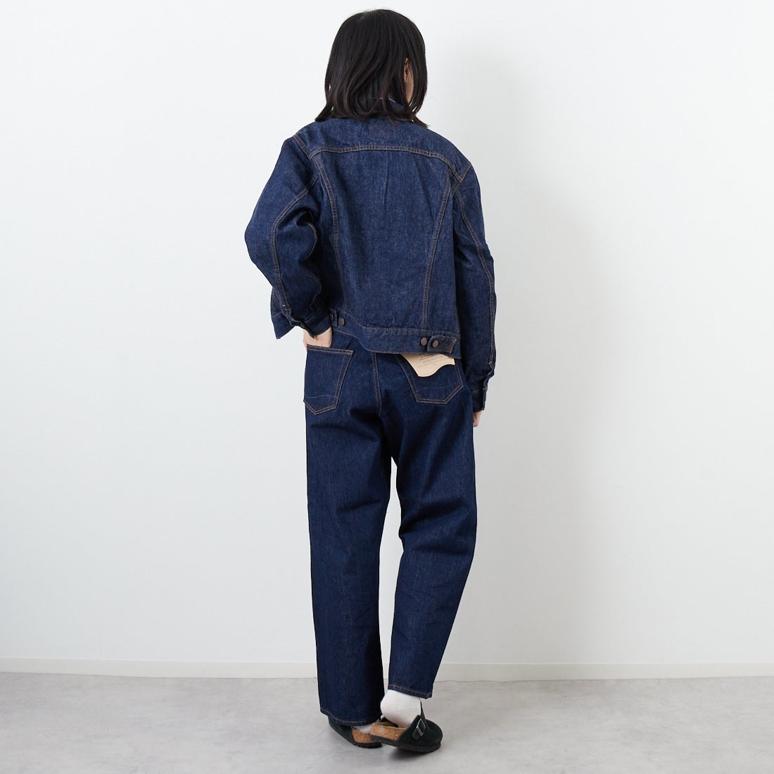 orSlow [オアスロウ] スーパーダッドデニムパンツ [01-1100W] 81 ONEWASH &&モデル身長：162cm 着用サイズ：00&&