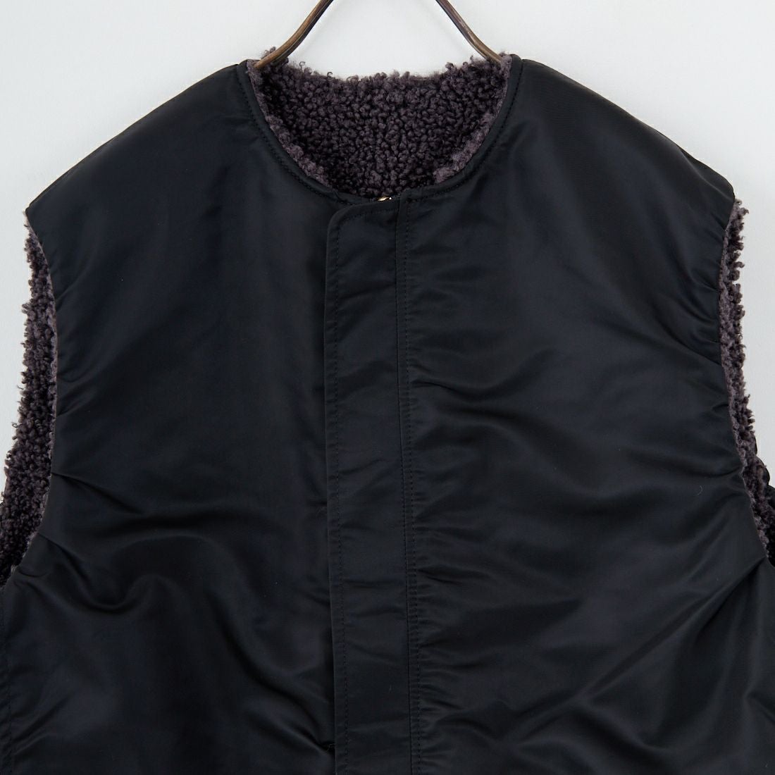 STELLA CIFFON [ステラシフォン] スーパーテディファー リバーシブルベスト [ST3-26102] 82 CHARCOA