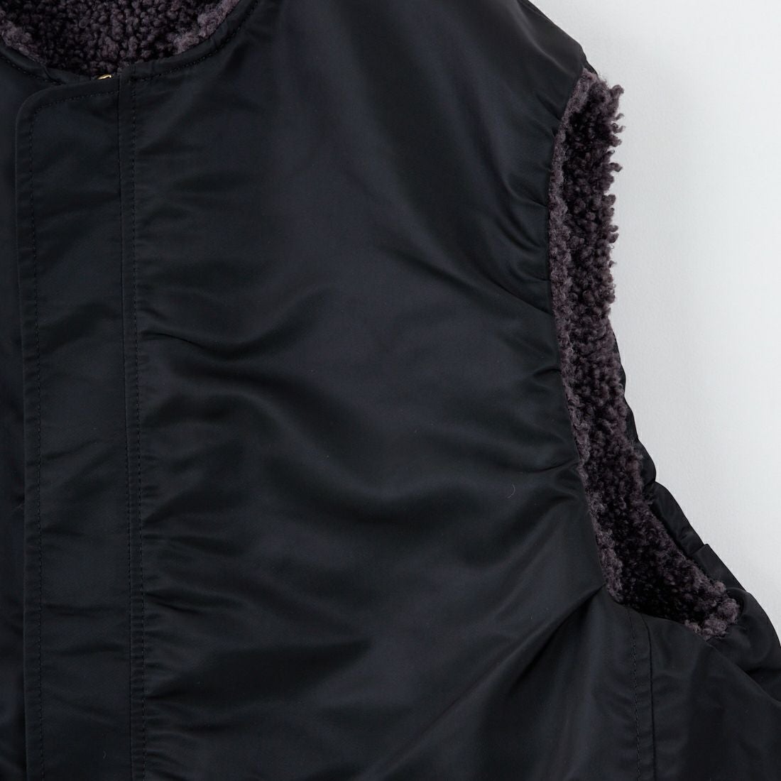 STELLA CIFFON [ステラシフォン] スーパーテディファー リバーシブルベスト [ST3-26102] 82 CHARCOA