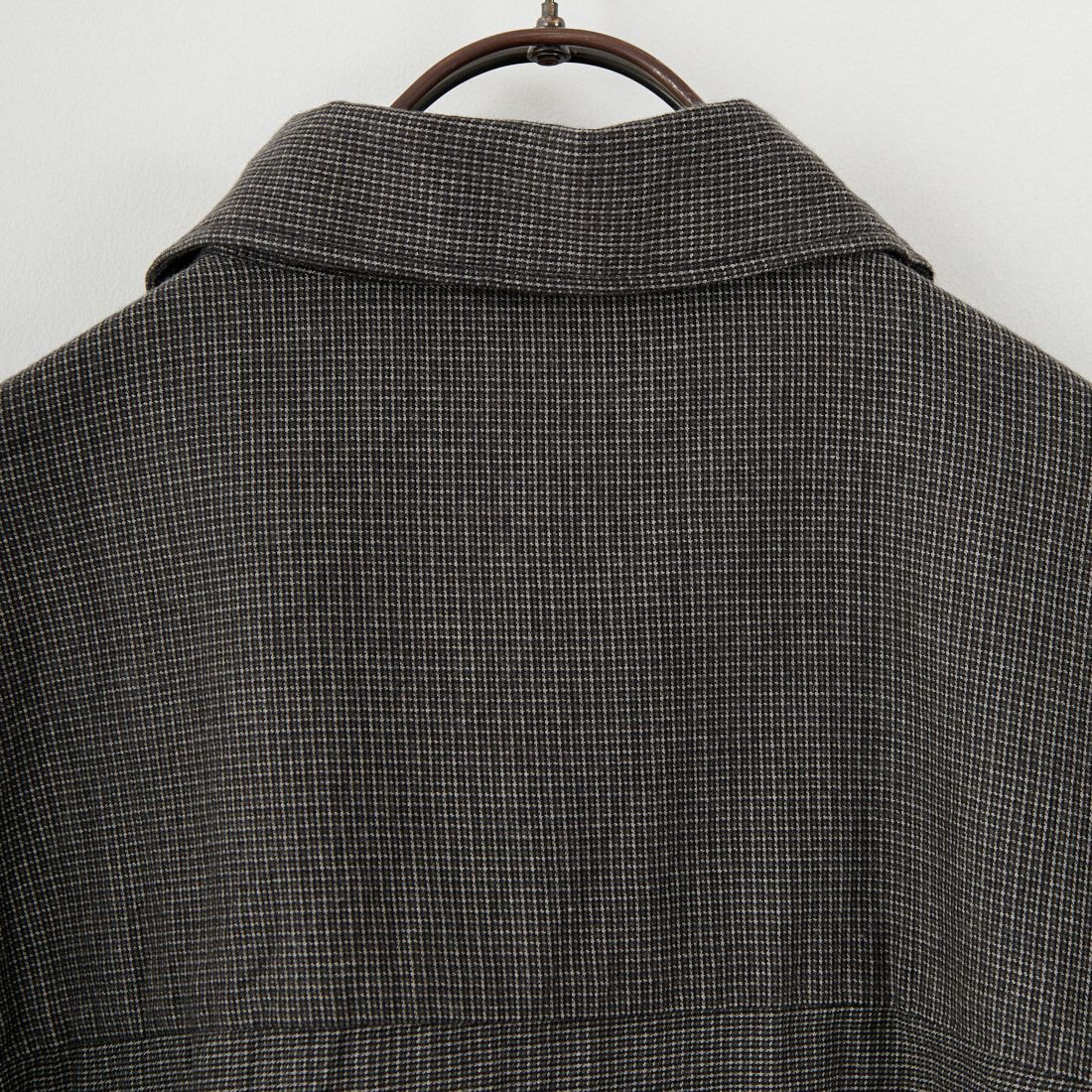 MANUAL ALPHABET [マニュアルアルファベット] ブラッシュドミニチェックシャツ [MA-S-805] BLACK