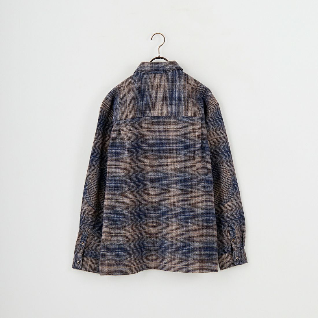 MANUAL ALPHABET [マニュアルアルファベット] チェックフランネルパッチシャツ [MA-S-808] NAVY