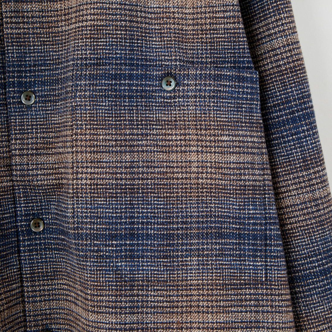 MANUAL ALPHABET [マニュアルアルファベット] チェックフランネルパッチシャツ [MA-S-808] NAVY