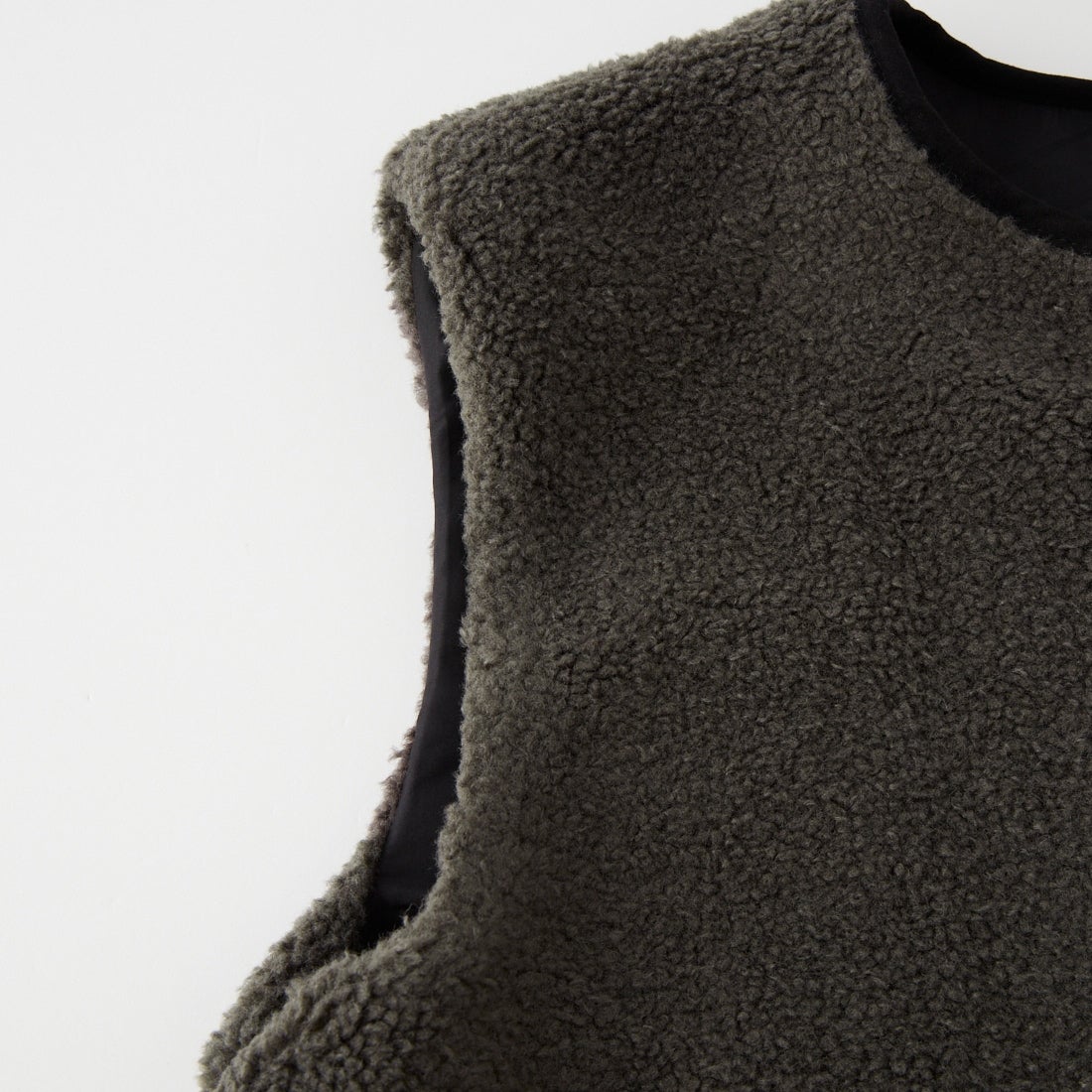 Jeans Factory Clothes [ジーンズファクトリークローズ] サイドファスナー リバーシブルボアベスト [157217] 08 ﾁｬｺｰﾙ