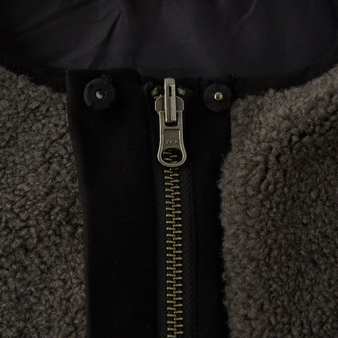 Jeans Factory Clothes [ジーンズファクトリークローズ] サイドファスナー リバーシブルボアベスト [157217] 08 ﾁｬｺｰﾙ