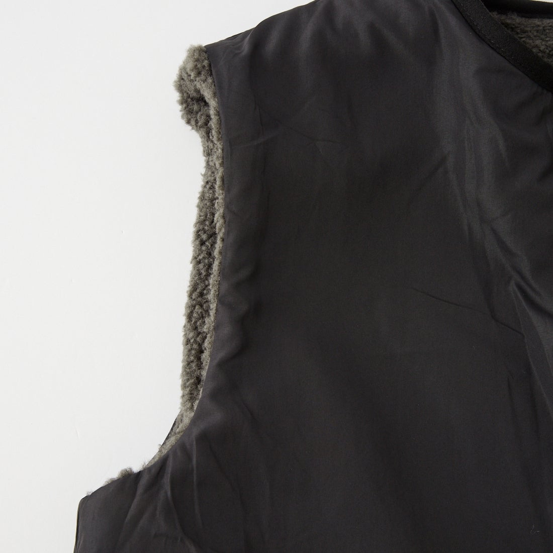 Jeans Factory Clothes [ジーンズファクトリークローズ] サイドファスナー リバーシブルボアベスト [157217] 08 ﾁｬｺｰﾙ