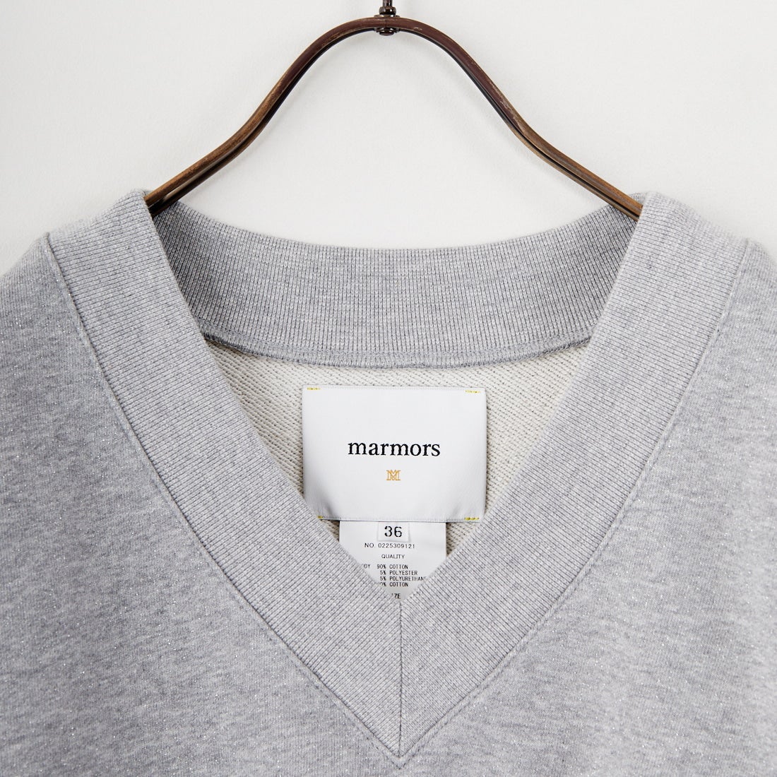 marmors [マルモア] ラメVネックスウェット [0225309121] GRAY