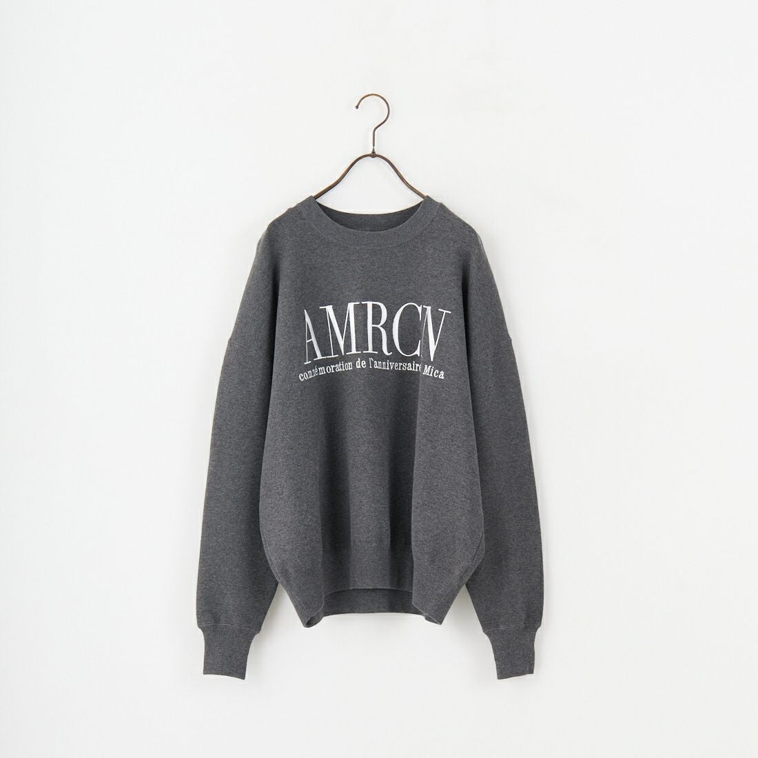 MICA&DEAL [マイカアンドディール] AMERICANA×MICA クルーネック刺繍ニット [0125308272] GRAY