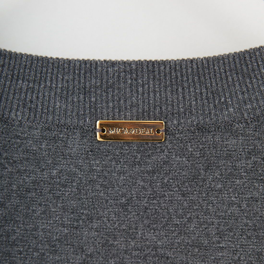 MICA&DEAL [マイカアンドディール] AMERICANA×MICA クルーネック刺繍ニット [0125308272] GRAY