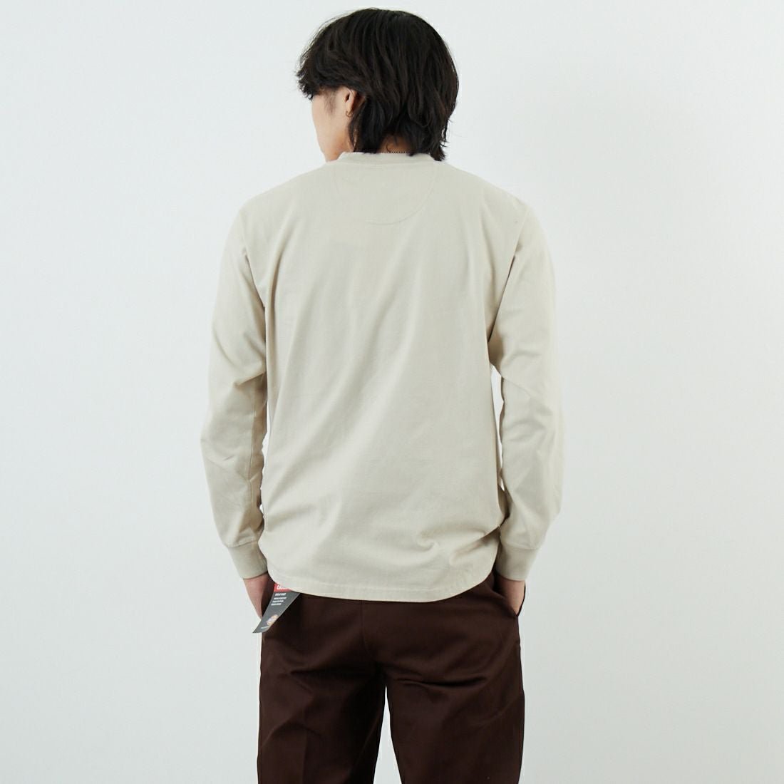 Barbour [バブアー] Walton ロングスリーブTシャツ [MTS1492] BE12 &&モデル身長：179cm 着用サイズ：38&&