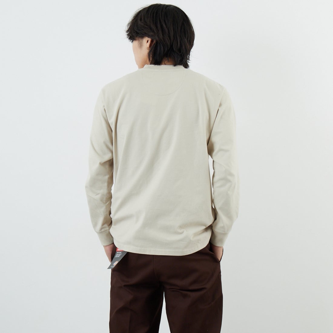 Barbour [バブアー] Walton ロングスリーブTシャツ [MTS1492] BE12 &&モデル身長：179cm 着用サイズ：38&&