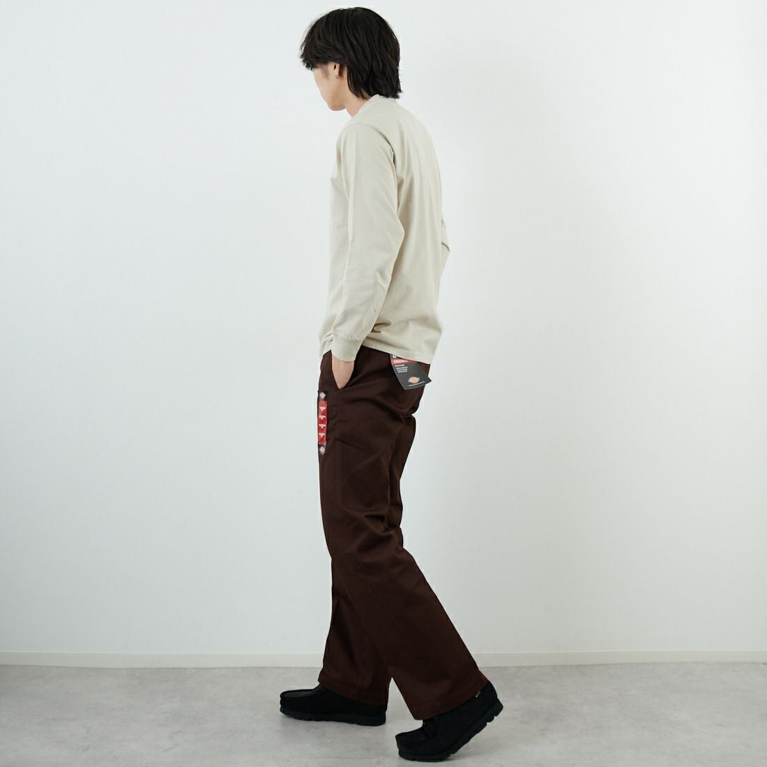 Barbour [バブアー] Walton ロングスリーブTシャツ [MTS1492] BE12 &&モデル身長：179cm 着用サイズ：38&&