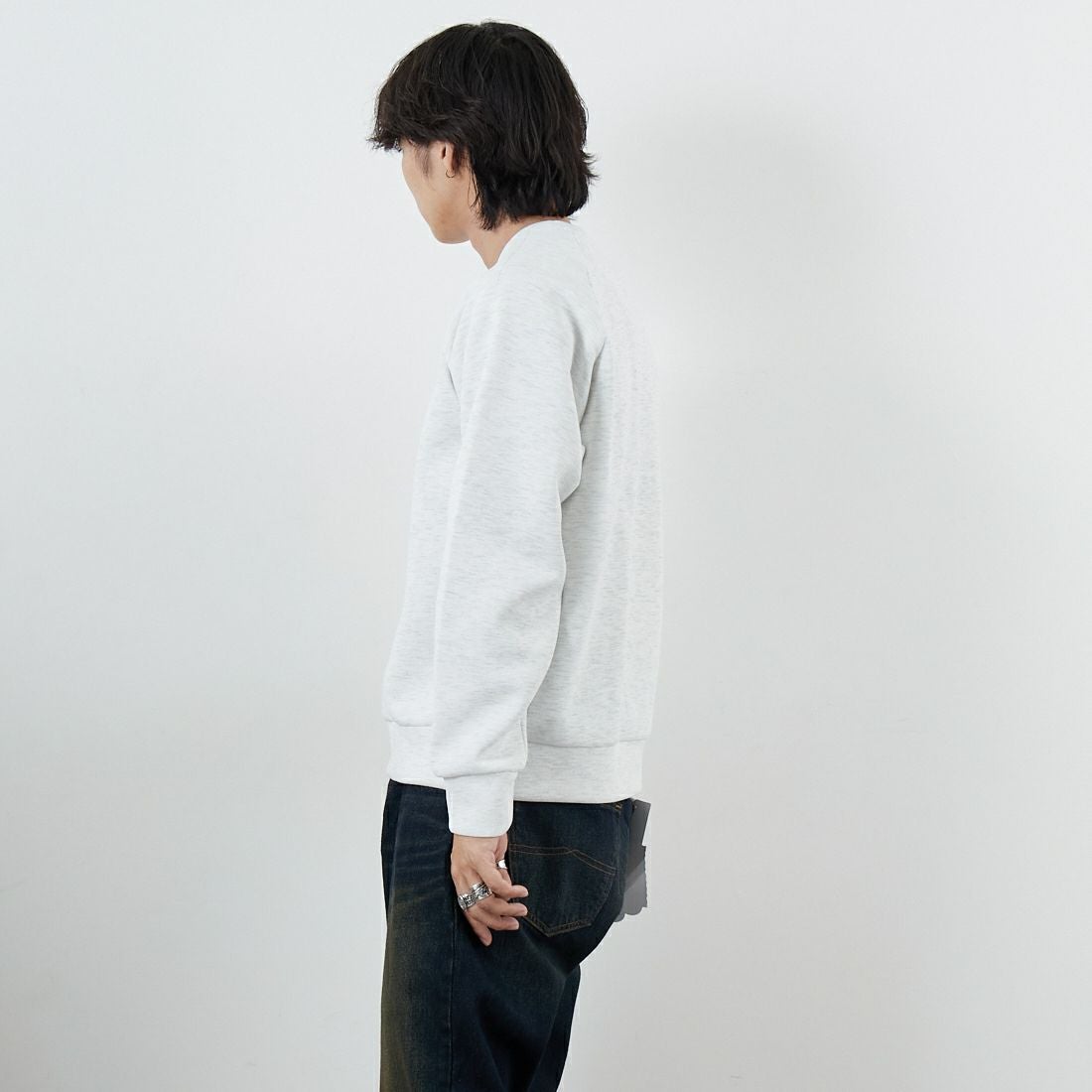 THE NORTH FACE [ザ ノースフェイス] テックエアースウェットクルー [NT62584] WX &&モデル身長：179cm 着用サイズ：M&&