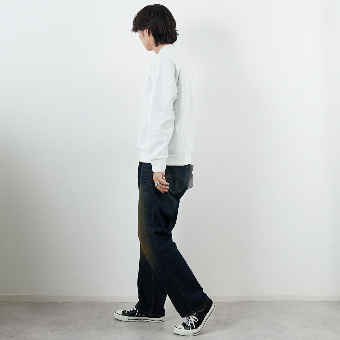 THE NORTH FACE [ザ ノースフェイス] テックエアースウェットクルー [NT62584] WX &&モデル身長：179cm 着用サイズ：M&&