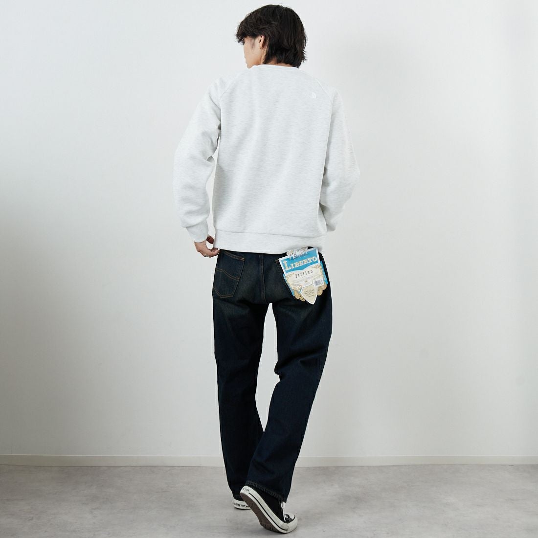 THE NORTH FACE [ザ ノースフェイス] テックエアースウェットクルー [NT62584] WX &&モデル身長：179cm 着用サイズ：M&&