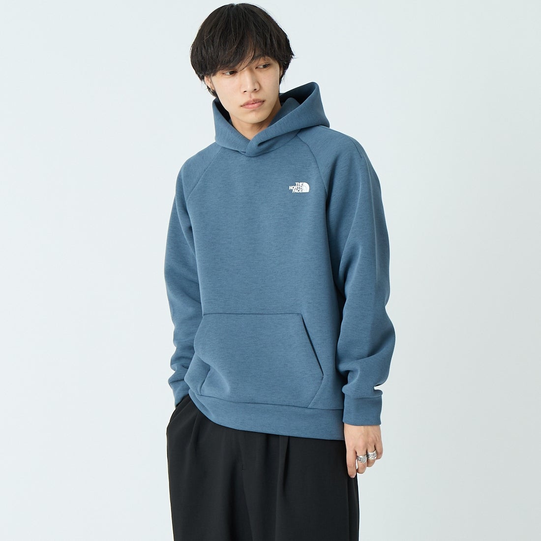 THE NORTH FACE [ザ ノースフェイス] テックエアースウェットフーディ [NT62583] SL &&モデル身長：179cm 着用サイズ：L&&