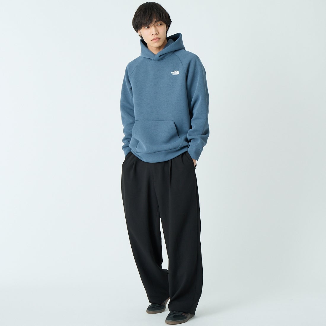 THE NORTH FACE [ザ ノースフェイス] テックエアースウェットフーディ [NT62583] SL &&モデル身長：179cm 着用サイズ：L&&