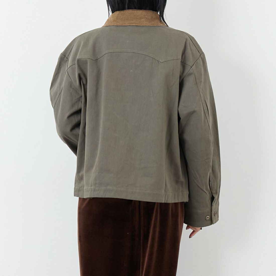 Kelen [ケレン] ウエスタンワークウェアジャケット [LKL25FJK2070] KHAKIGRAY &&モデル身長：167cm 着用サイズ：M&&