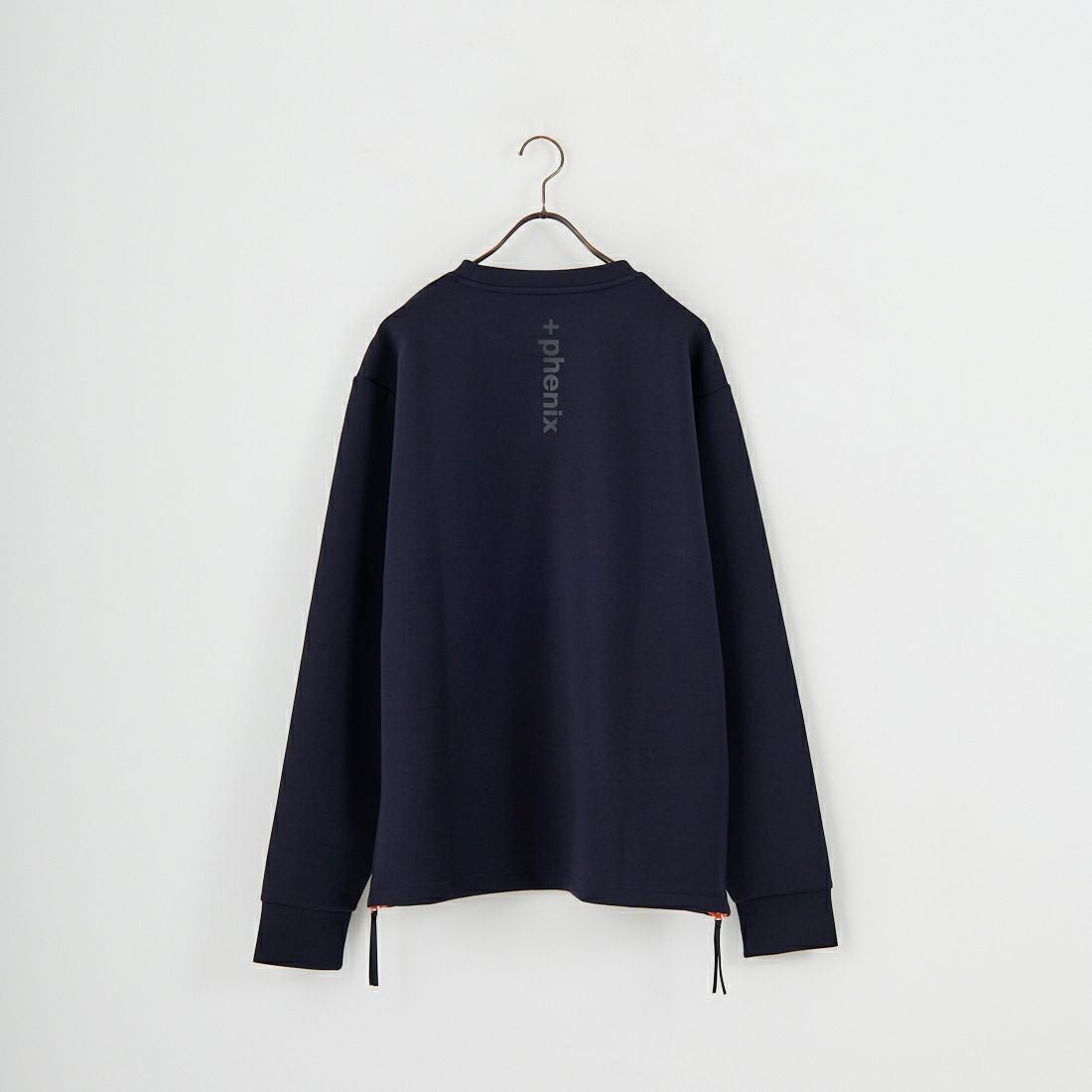 +phenix [プラスフェニックス] 別注 ダンボールニット サイドジップクルーネックスウェット [POO-25082IN-JF] NAVY